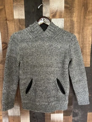 Suéter Zara Niños Niños Gris Mezcla Lana 9-10Y 140CM Grueso Tejido Jersey con Bolsillos Foto 1 de 4