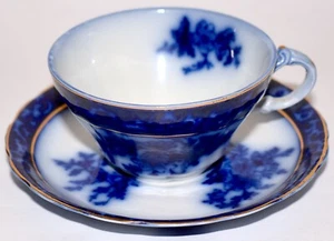 Antike Stanley Keramik Touraine Flow blau Tasse & Untertasse England EUC Kostenloser Versand - Bild 1 von 6