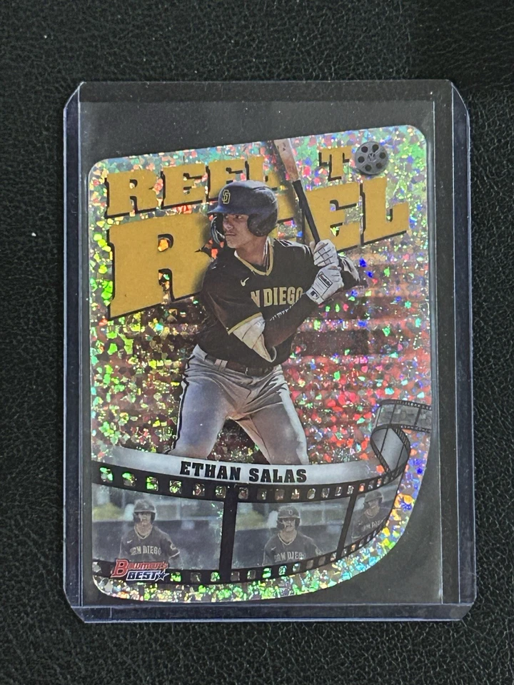 2023 Bowman's Best Reel to DieCut Mini-Diamond Refractor Ethan Salas Padres TC1 - Image 1 of 2