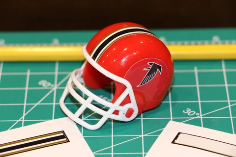 Atlanta Falcons NFL THROWBACK Gumball Helmets 2022 Design Die Cut / Machine Cut Cover