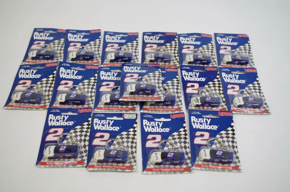 Lot of 17 Rusty Wallace Legends Of Racing 1:87 Scale Key Chains  - Image 1 of 2