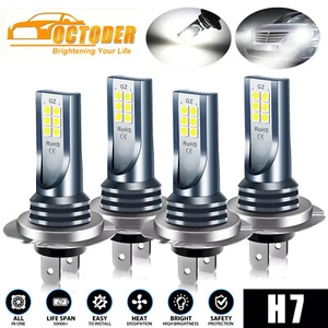4x H7 LED Headlight Bulb Kit High Low Beam 220W 60000LM Super Bright 6000K White - Picture 1 of 6