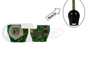 Nissan Micra, Juke Original 2 Tasten Ersatz Fernbedienung Platine PCB 433MHz - Bild 1 von 1