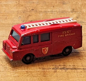 Vintage Matchbox Lesney #57 Land Rover Fire Truck Kent Fire Brigade - Picture 1 of 9