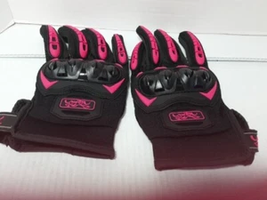 Go Fit Ladies Motorcycle Riding Gloves Pink/black Size M - Picture 1 of 4