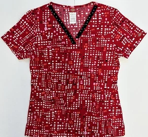 Exfoliante para mujer Dickies cuello en V estampado rojo talla XS - Imagen 1 de 1