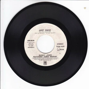QUINCY JONES Just Once VG+ 45 RPM REISSUE - Picture 1 of 2