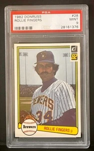1982 Donruss #28 Rollie Fingers PSA 9 MINT HOF Milwaukee Brewers - Picture 1 of 1