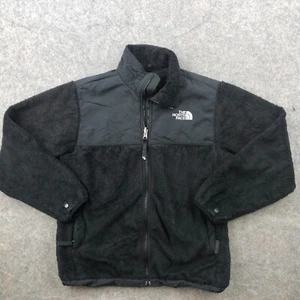 The North Face Jacket Girls Large Black Full Zip Fleece Pocket Embroidered - Picture 1 of 9