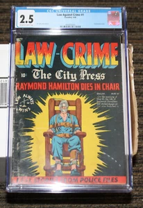 Law Against Crime #1 - 4/1948 - CGC 2.5 - Pre Code! - LB Cole Cover! - Essenkay - Picture 1 of 3
