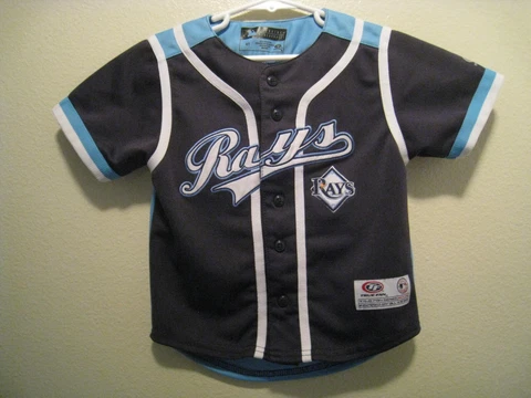 True Fan Tampa Bay Rays Sewn-On Blue Baseball Jersey Youth (Toddler 4T) Cover