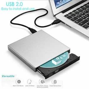Externes DVD Laufwerk USB CD DVD Reader Drive für Notebook Laptop PC Windows Neu - Bild 1 von 8