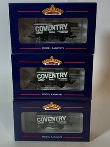 3 x Ltd Edition Bachmann 37-080L - 7 Plankenwagen 'Coventry' Warwickshire - Neu in OVP - Bild 1 von 6