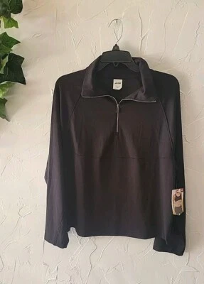Avia Pullover Activewear Women's Jacket M Black 1/4 Zip Polo Workout Ladies  - Image 1 of 4