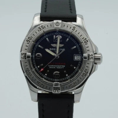 Breitling Colt Oceane Orologio Donna A77380 32MM Acciaio con Pelle Nastro Bello - Immagine 1 di 4