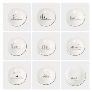 East of India Wobbly Sayings White Ceramic Trinket Jewellery Bowl Dish Gift 10cm
