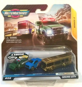 MICRO MACHINES SERIES 2 MICRO CITY SET WITH ULTRA RARE GOLD BUS NEAR MINT - Picture 1 of 5