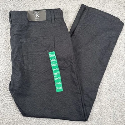 NEW Calvin Klein Pants Men's 36x32 Black Stretch Slim Fit Twill - Image 1 of 4