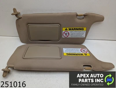 OEM 2004-2005 Honda Civic Hybrid Driver & Passenger Side Sun Visor Set Pair Gray - Imagem 1 de 4