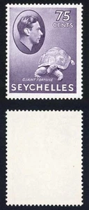 Seychelles SG145a 75c Deep Slate Violet Chalky Paper U/M Cat 35 Pfund - Bild 1 von 1