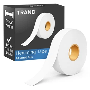 TRAND® Hemming Tape 20 Metres 60 GSM- Wonder Web Iron on Extra Strong Hemming - Picture 1 of 11