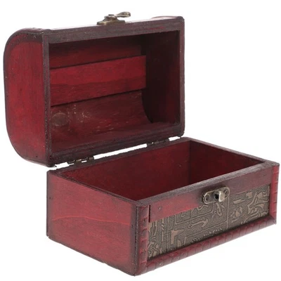  Piccolo Portagioie Contenitore Legna Piccola Cassapanca in Legno Di - Immagine 1 di 4