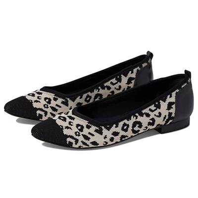 Cunas para caminar Rory planas para mujer 6 leopardo negro punta puntiaguda sin cordones ZOGG2076 Foto 1 de 4