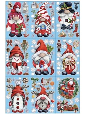 🎄 Se adhieren a ventana de gnomo de Navidad - ¡9 hojas completas! 🎄 Foto 1 de 4