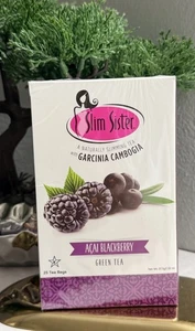 Slim Sister Slimming Acai Blackberry Green Tea w/Garcinia Gambogia Exp 2/27 - Picture 1 of 3