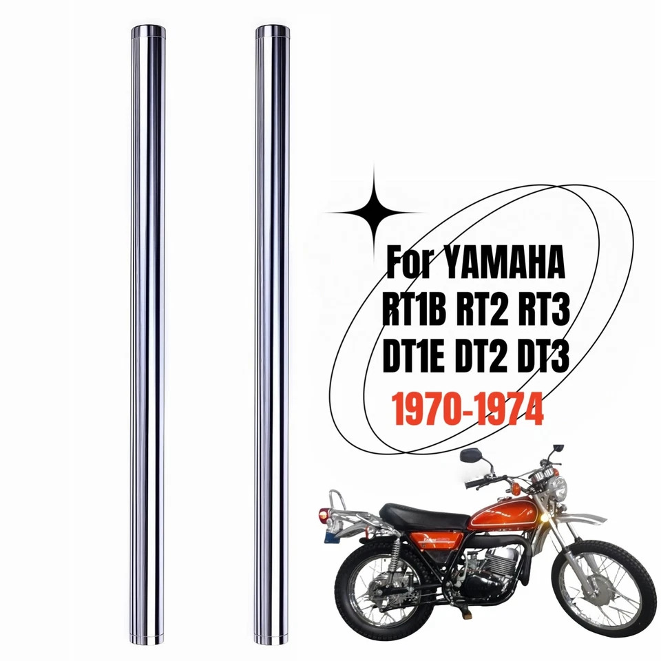 2x Front Suspension Inner Fork Tubes for YAMAHA RT1B RT2 RT3 DT1E DT2 1970-1974 - Imagem 1 de 4