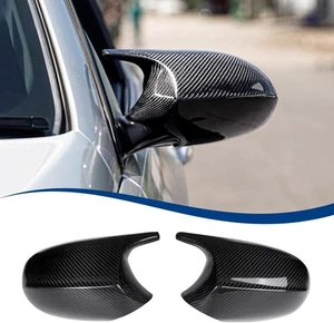 Real Carbon Fiber Mirror Caps Compatible with E90 E92 LCI, - Picture 1 of 8