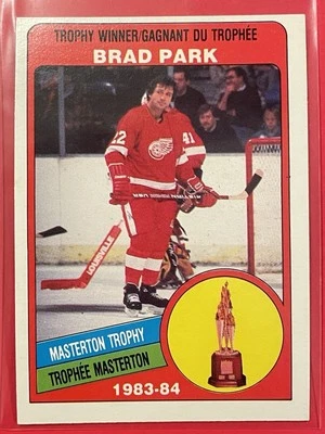 1984-85 O-Pee-Chee Brad Park Trophy Winner #378 Vintage Hockey Detroit Red Wings - Image 1 of 2