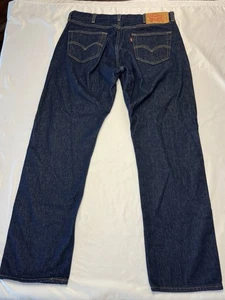 Levi's 501 Original Fit Button Fly Herrenjeans 100 % Baumwolle dunkle Waschung 38 x 32 - Bild 1 von 8