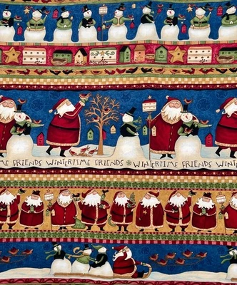 WINTERTIME FRIENDS by Teresa Kogut for SSI South Sea Imports Primitive Xmas 2 yd - Image 1 of 2