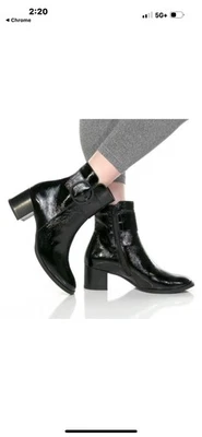 NUEVO Paul Verde Negro Charol PANACHE Botines Zapatos Talla 7 UK/9.5 US Foto 1 de 4