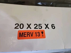 MERV 13 AIR FILTER - 20x25x6- Pleated - Picture 1 of 3