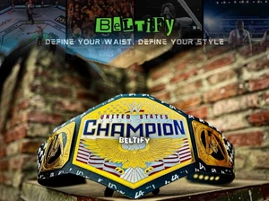 LA Knight Signature Series Wrestling Championship Replica Title Belt Adult Size - Picture 1 of 8