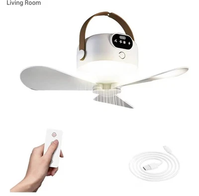 Portable Ceiling Fan with Night Light – 2-in-1 Design - Image 1 of 4