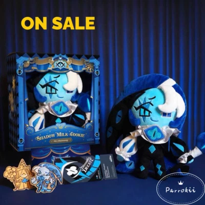 🔥On Sale Defective 🎭 Cookie Run Kingdom Shadow Milk Cookie Plush 4th Anniv Box