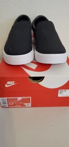 Nike Court Legacy SLP Black Slip-On Shoes - Women's Size 10.5 - Picture 1 of 8