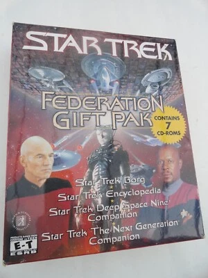 Star Trek Federation Gift Pak PC encyclopedia Software NEW SEALED BIG BOX - Image 1 of 4