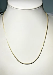 Danecraft Primavera 24K Gold Over Sterling Silver 20" Square Snake Chain - Picture 1 of 9