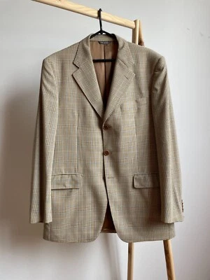 Tombolini Loro Piana Fabric Plaid Wool Blazer Size EUR 50R — 第 1/4 张图片