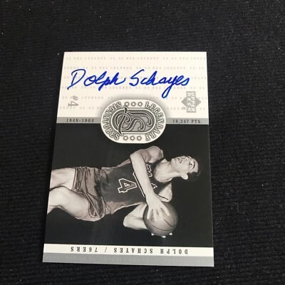 1999-00 Upper Deck NBA Legends Dolph Schayes Legendary Signatures Auto #DS 76ers - Image 1 of 2