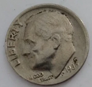 1980 P Dime .. Off Center Strike Error.. - Picture 1 of 14