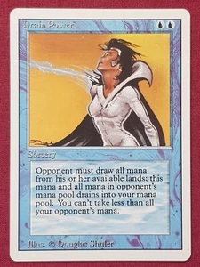 Magic The Gathering REVISED EDITION DRAIN POWER blue card MTG - Picture 1 of 2