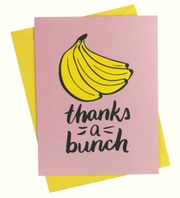 NEW Paper Riot Co. 10 Count 'Thanks a Bunch Banana' Thank You Cards