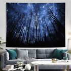 Ciel nocturne forêt étoiles tapisserie murale art mural couverture suspendue arbres naturels