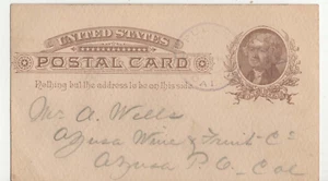 Stamps USA, 1 cent. brown Stationery envelope used. - Picture 1 of 1