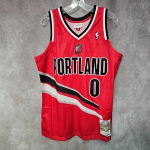 NWT Mitchell & Ness Portland Trail Blazers Damian Lillard 0 Swingman Jersey L - Picture 1 of 9